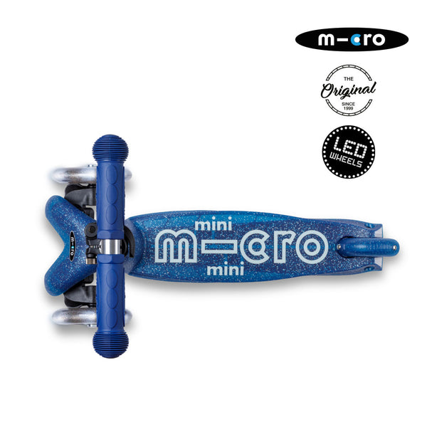 Micro Scooter Mini Deluxe LED Glitter Azul
