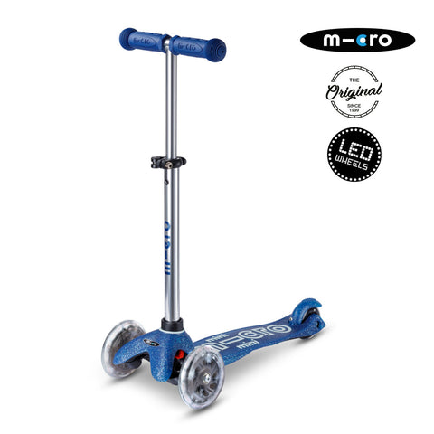 PREVENTA Micro Scooter Mini Deluxe LED Glitter Azul
