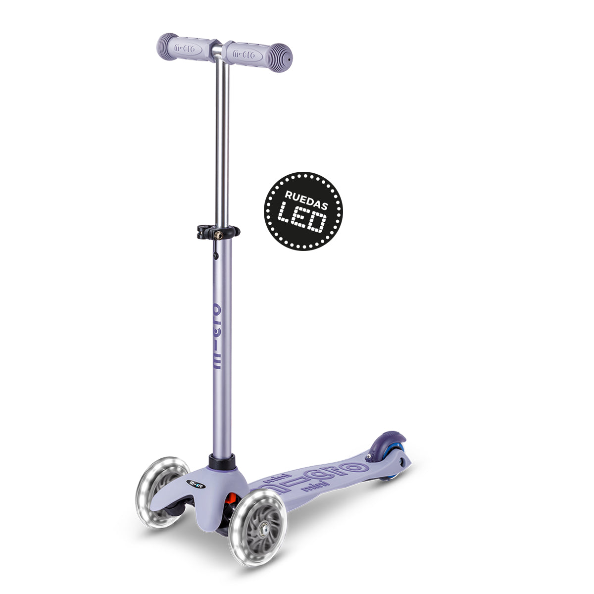 Micro Scooter niños Mini 4 Etapas Led 3 ruedas Lavanda