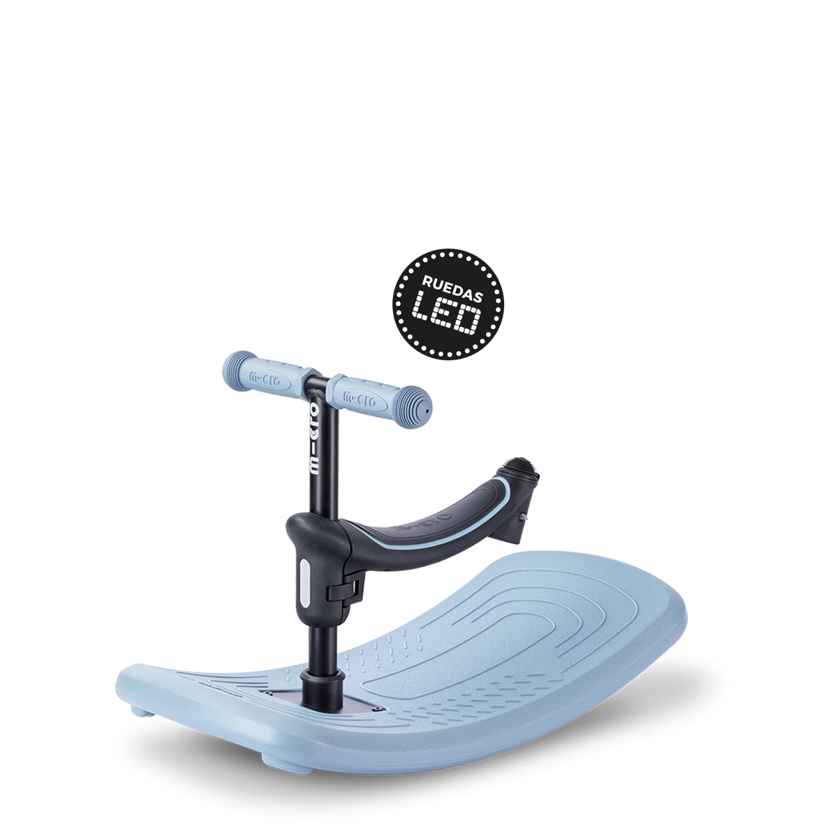Micro Scooter niños Mini Balancín 6 Etapas Led 3 ruedas Celeste
