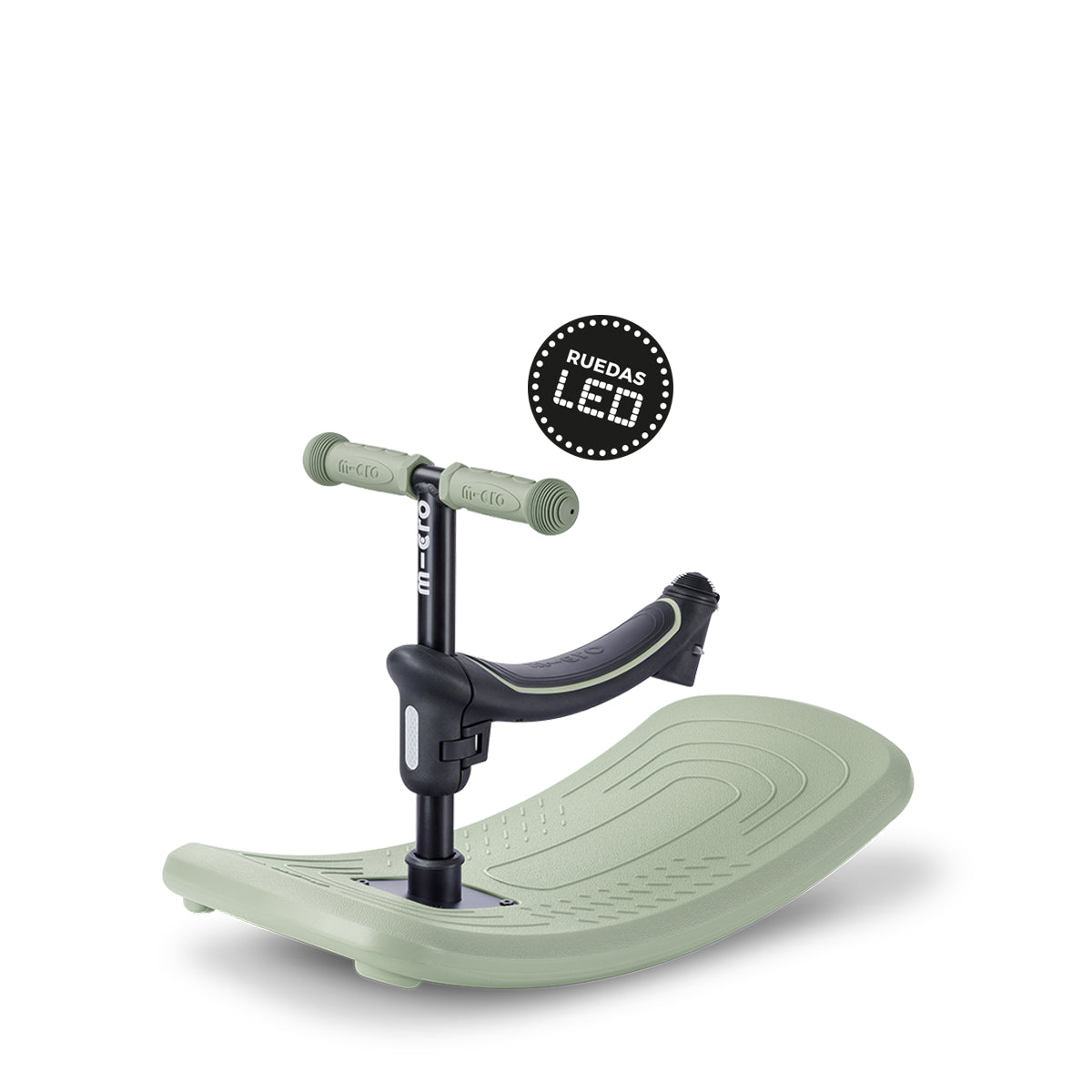 Micro Scooter niños Mini Balancín 6 Etapas Led 3 ruedas Verde