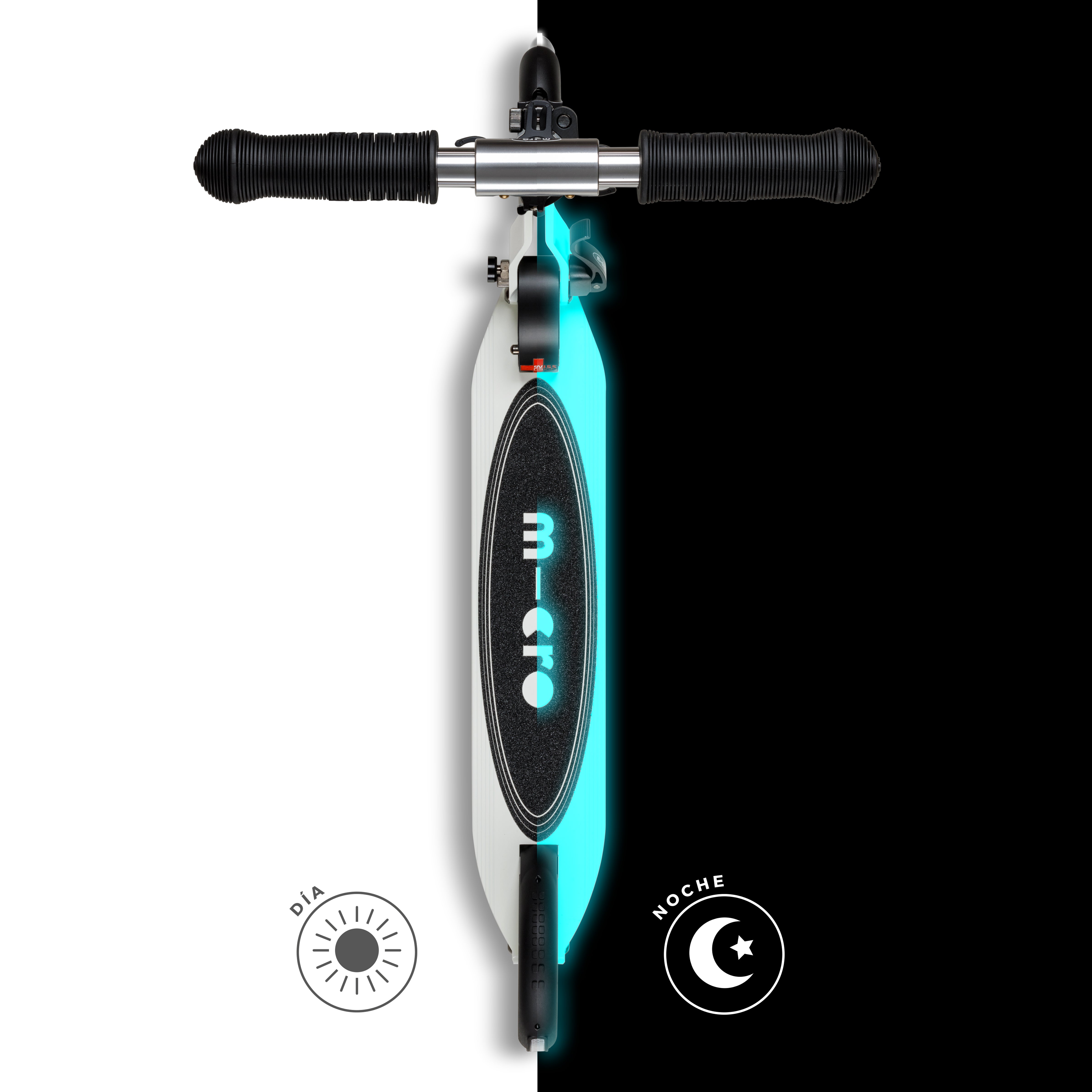 Micro Scooter Sprite LED Brilla de noche Blanco + REGALO Tubo de luz