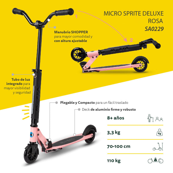 Micro Scooter Sprite DELUXE Rosa