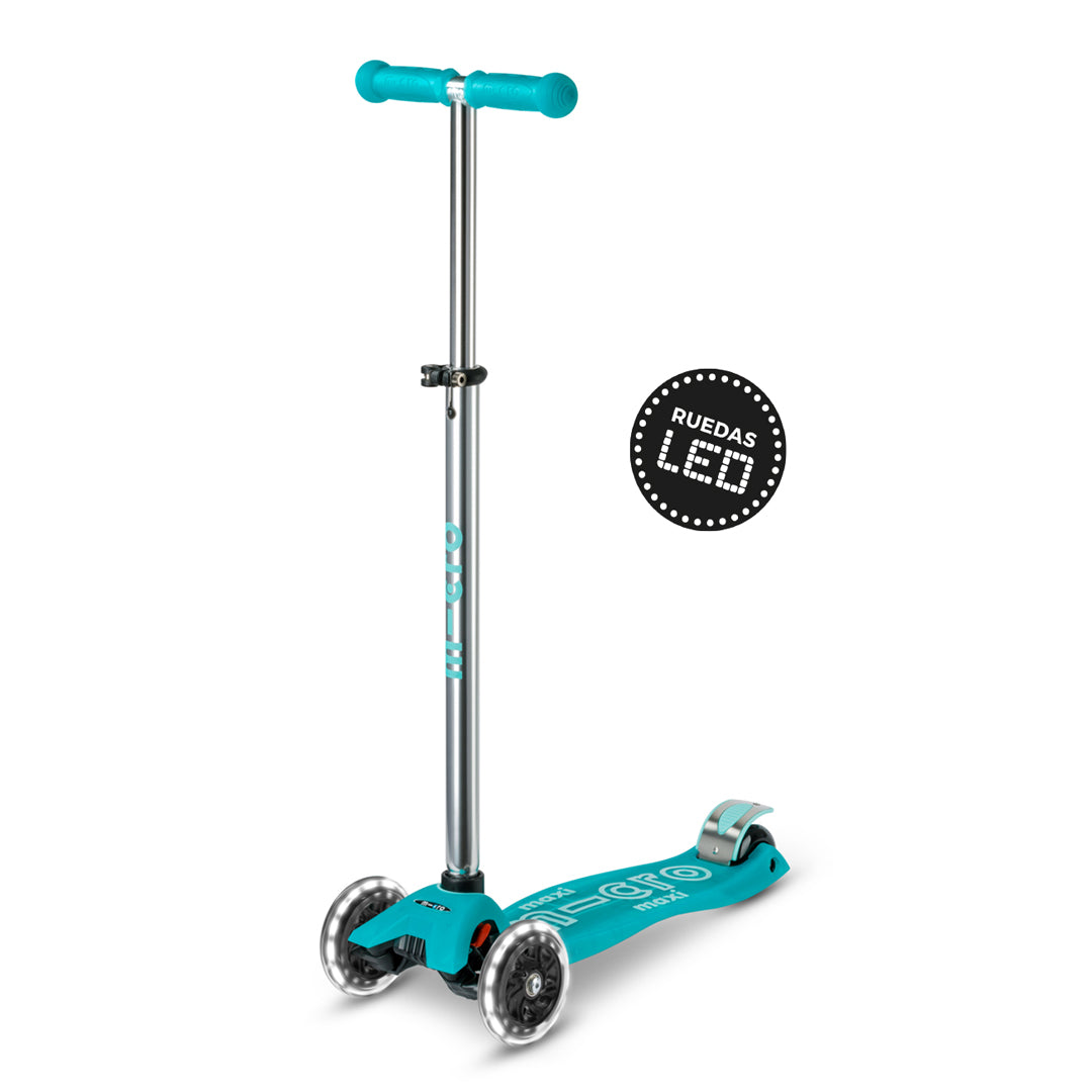 Micro Scooter Maxi Deluxe LED Brilla de Noche Aqua