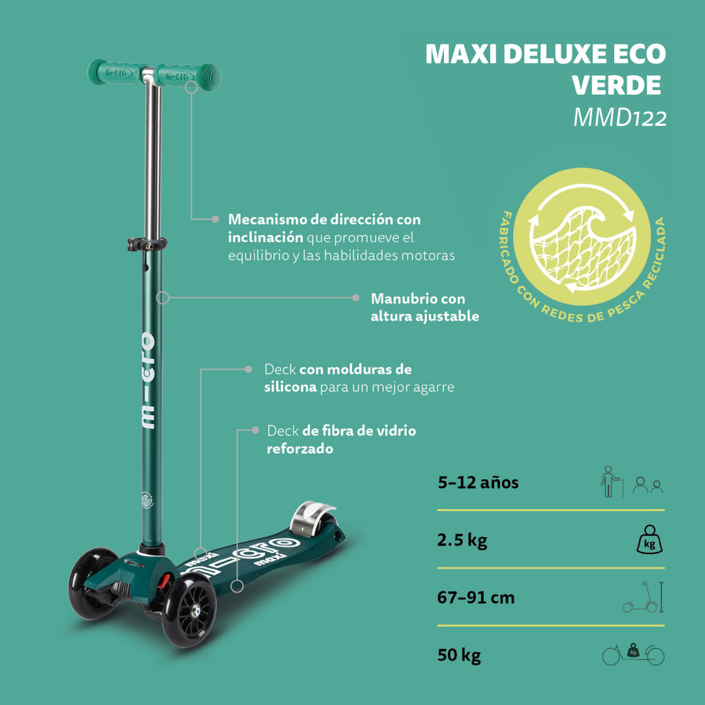 Micro Scooter Maxi Deluxe ECO Verde