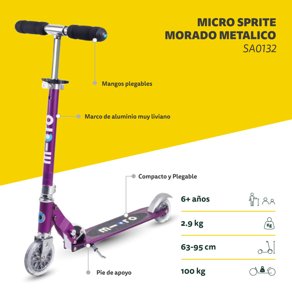Micro Scooter Sprite Morado Metálico