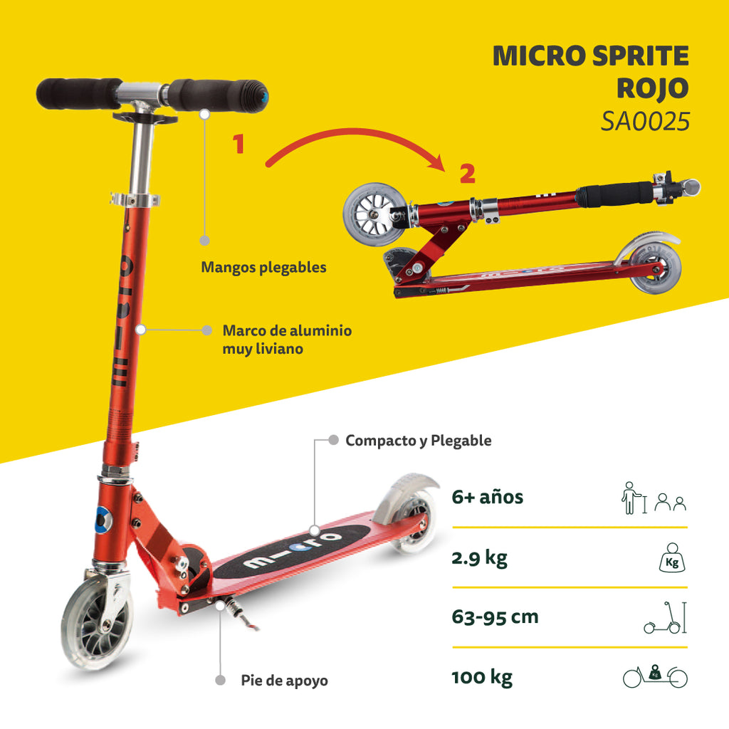 Micro Scooter Sprite Rojo