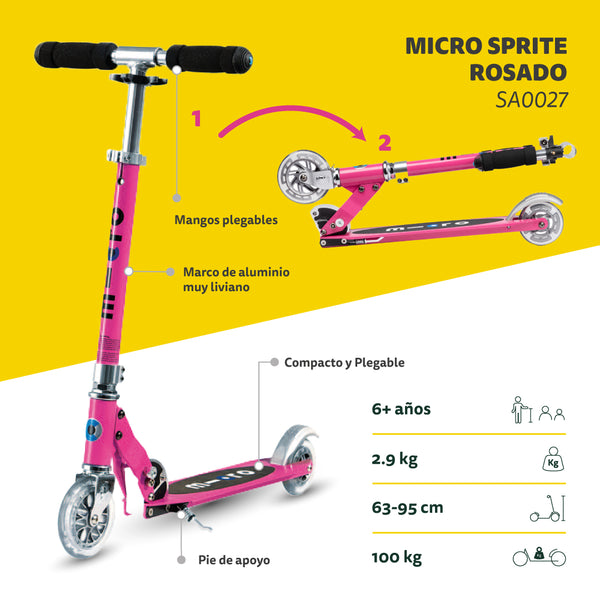 Micro Scooter Sprite Rosado