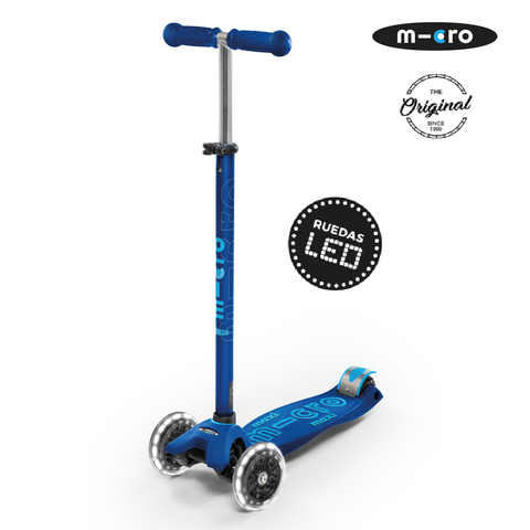 Micro Scooter Maxi Deluxe LED Azul Marino