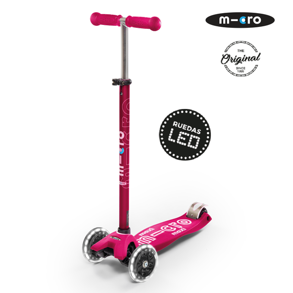 Micro Scooter Maxi Deluxe LED Rosado
