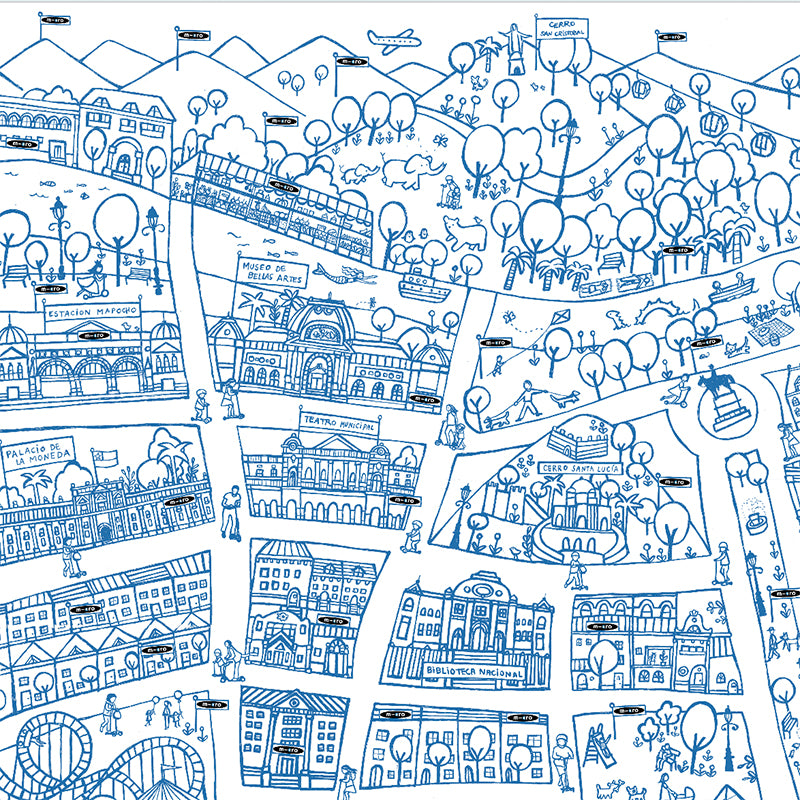 Poster "mi ciudad micro" coloreable de Regalo